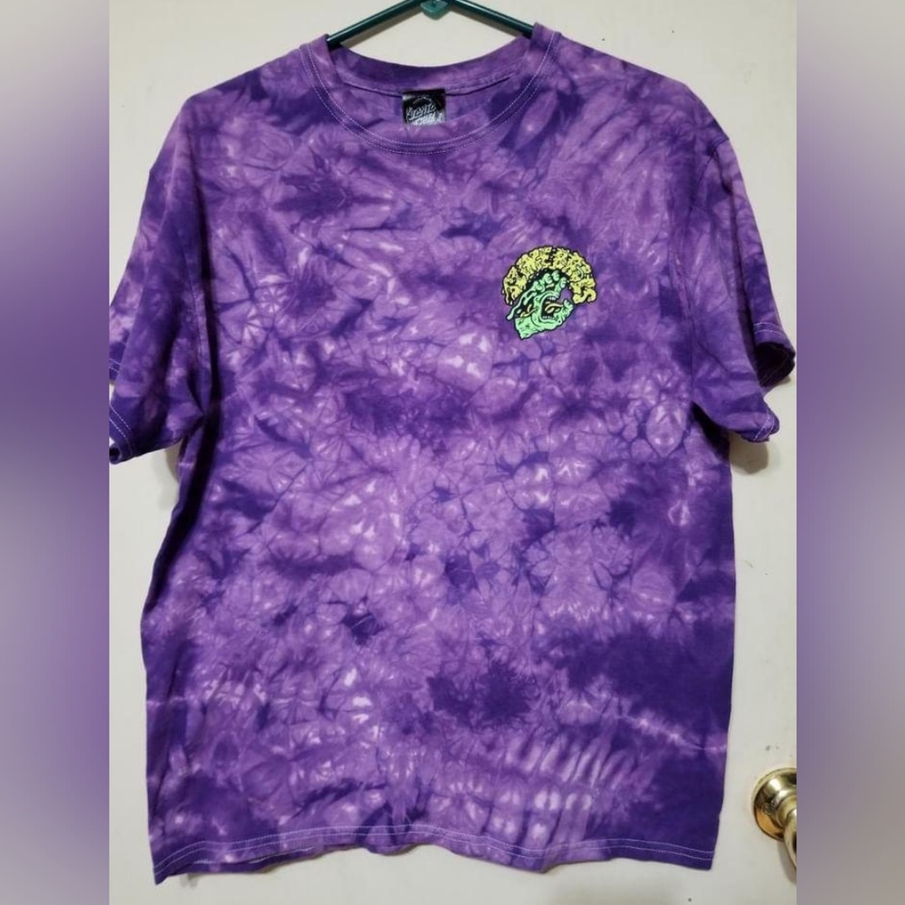 Slime Balls Screaming Hand Purple Tie Dye T-Shirt size L